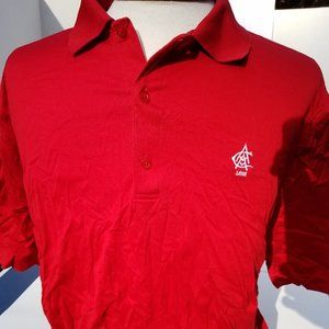 Atlanta Athletic Club Bobby Jones Red Golf Polo Shirt 100% Cotton